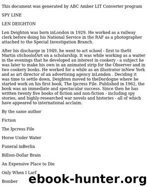 Len Deighton - Spy 05 - Spy Lin by Spy Line