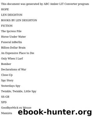 Len Deighton - Spy 08 - Hope by Hope