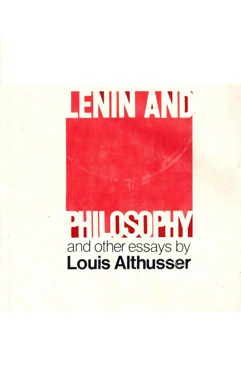 Lenin and Philosophy & Other Essays by Louis Althusser