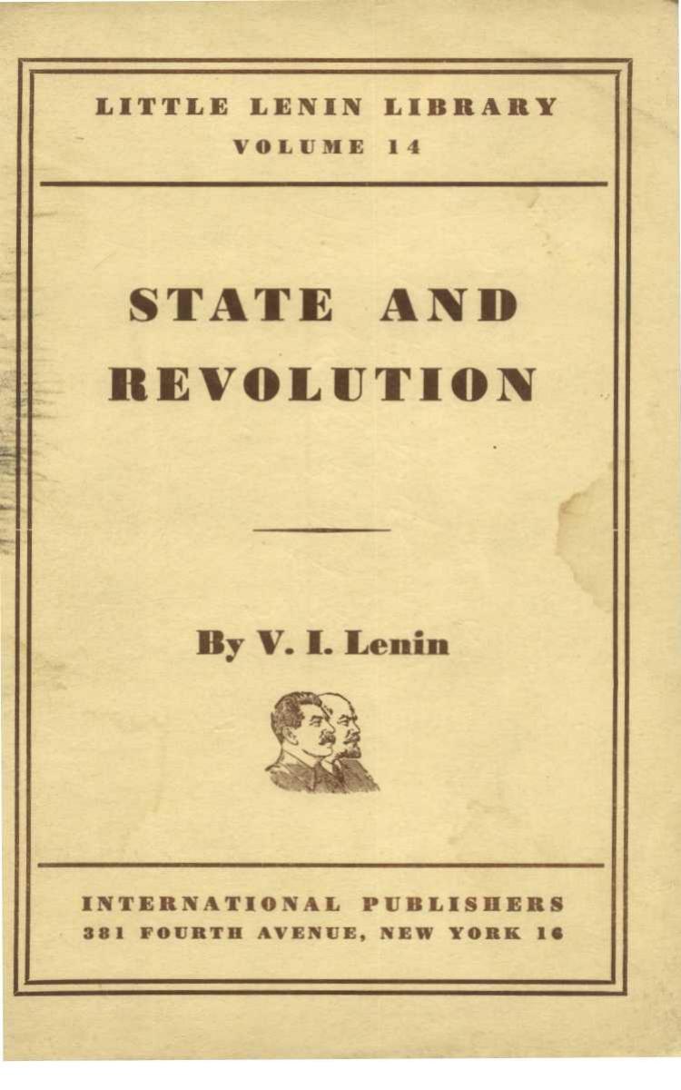 Lenin-State And Revolution-V I Lenin-1932-105pgs-BOL-COM-SOC by Unknown