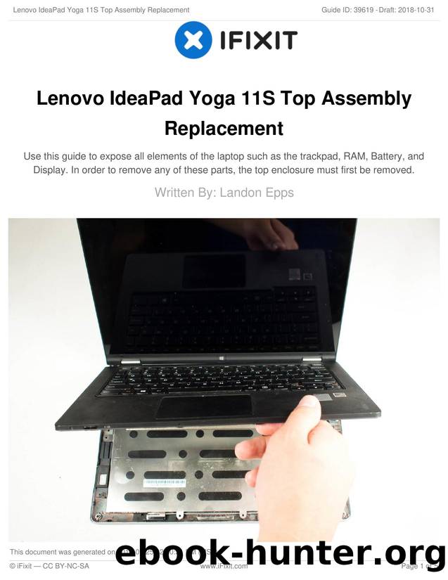 Lenovo IdeaPad Yoga 11S Top Assembly Replacement by Unknown