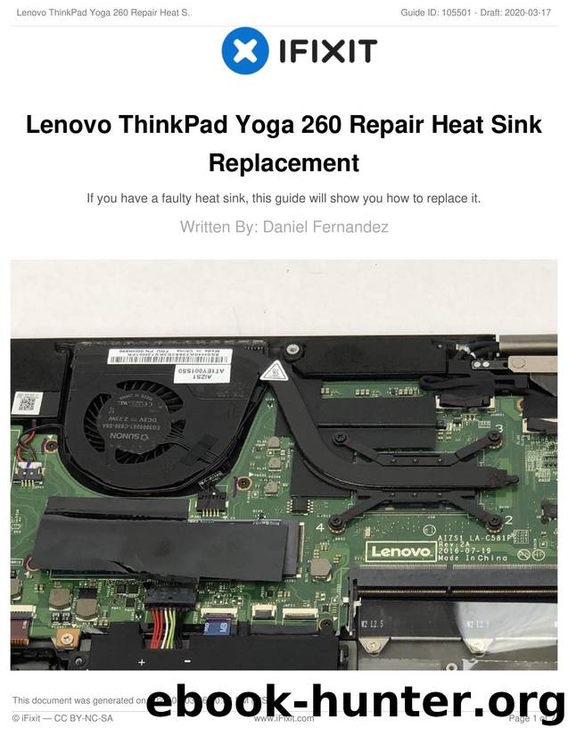 Lenovo ThinkPad Yoga 260 Repair Heat Sink Replacement by Unknown