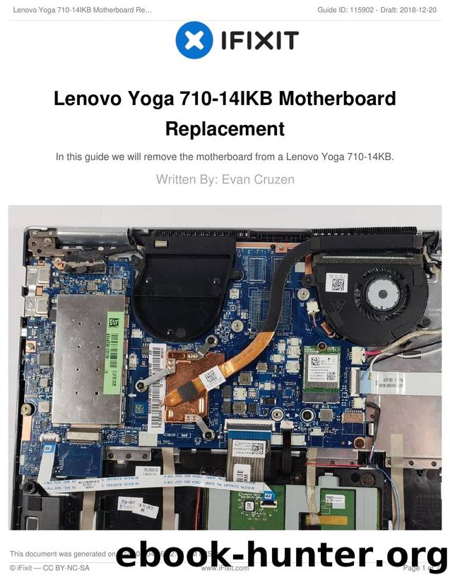 Lenovo Yoga 710-14IKB Motherboard Replacement by Unknown