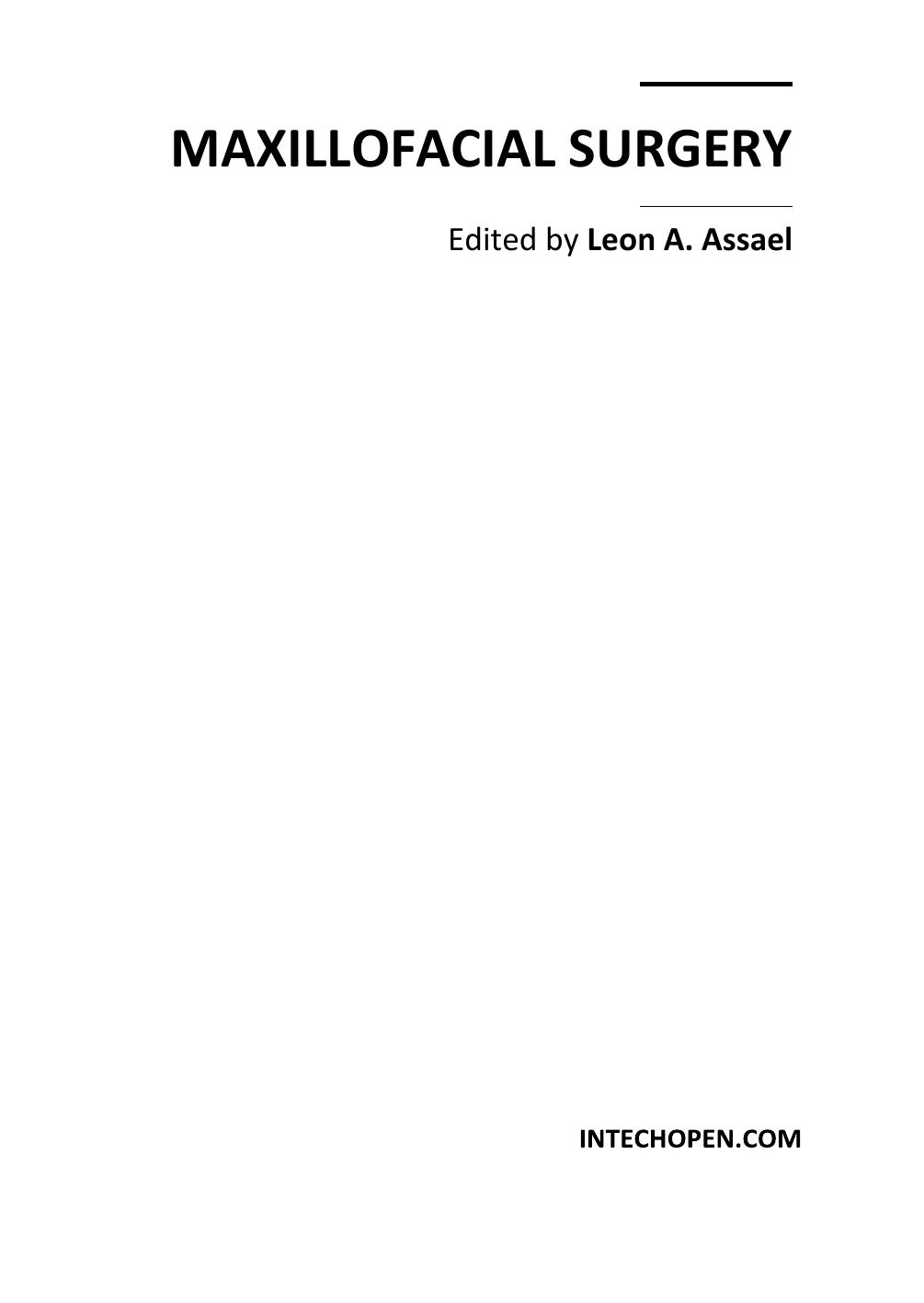 Leon Assael, Maxillofacial Surgery by Unknow