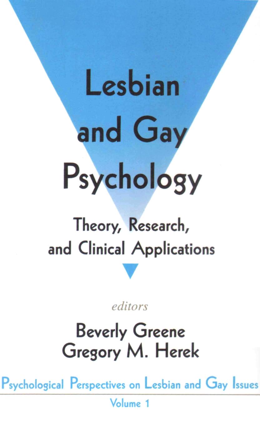 Lesbian and Gay Psychology: Theory, Research, and Clinical Applications by Beverly Greene Gregory M Herek