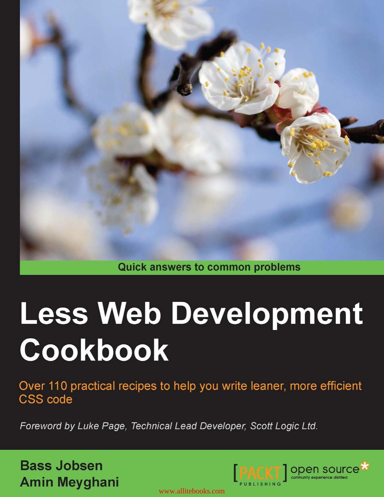 Less Web Development Cookbook: Over 110 practical recipes to help you write leaner, more efficient CSS code by Unknown