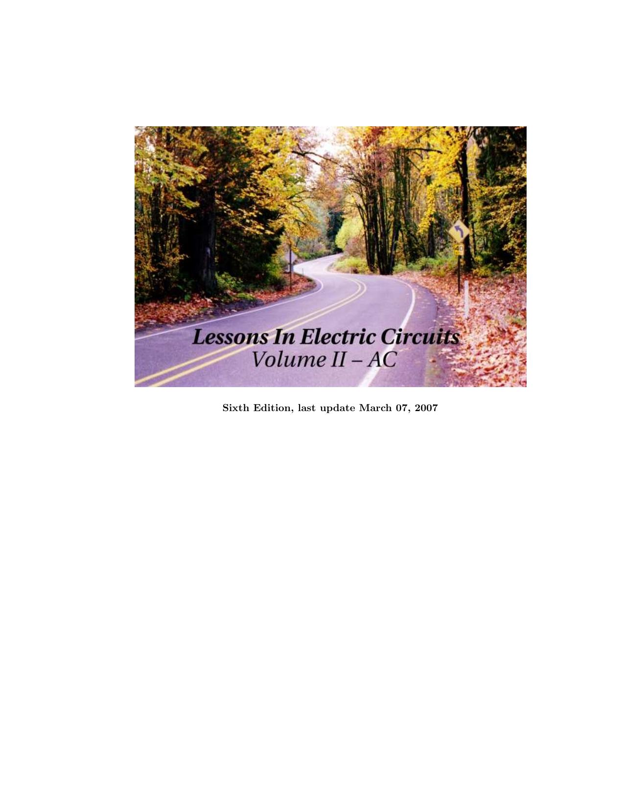 Lessons In Electric Circuits, AC by Kuphaldt