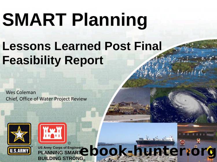 Lessons Learned Post Final Feasibility Report by Unknown