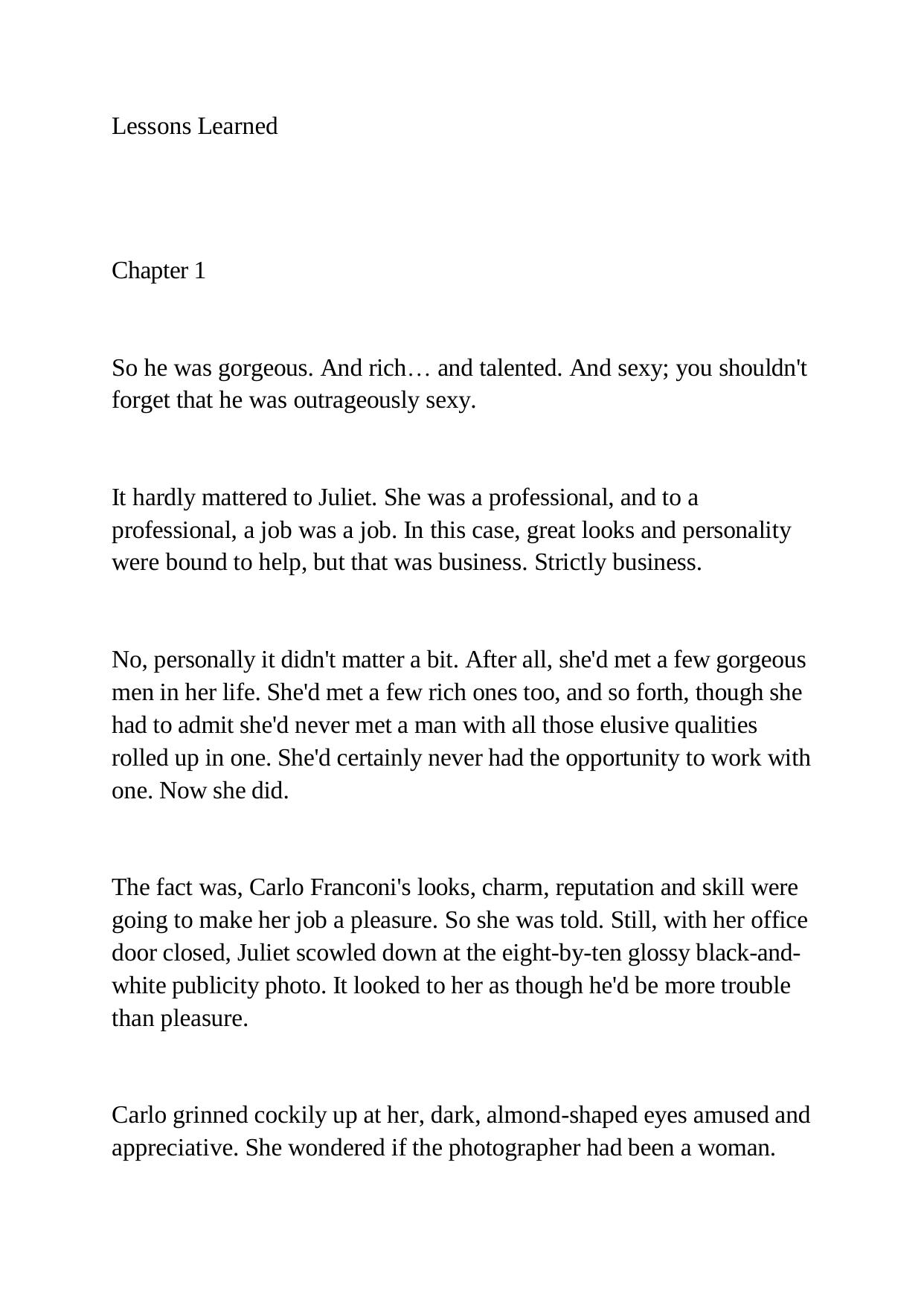 Lessons Learned by Nora Roberts by Unknown