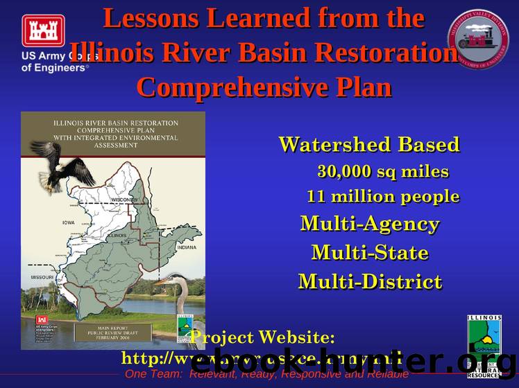 Lessons Learnee from the Illinois River Basin Restoration Comprehensive Plan by Unknown