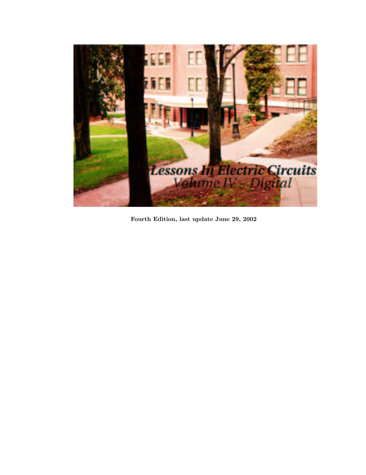 Lessons in Electric Circuits Vol IV - Digital 4th ed. by T. Kuphaldt (2002) WW
