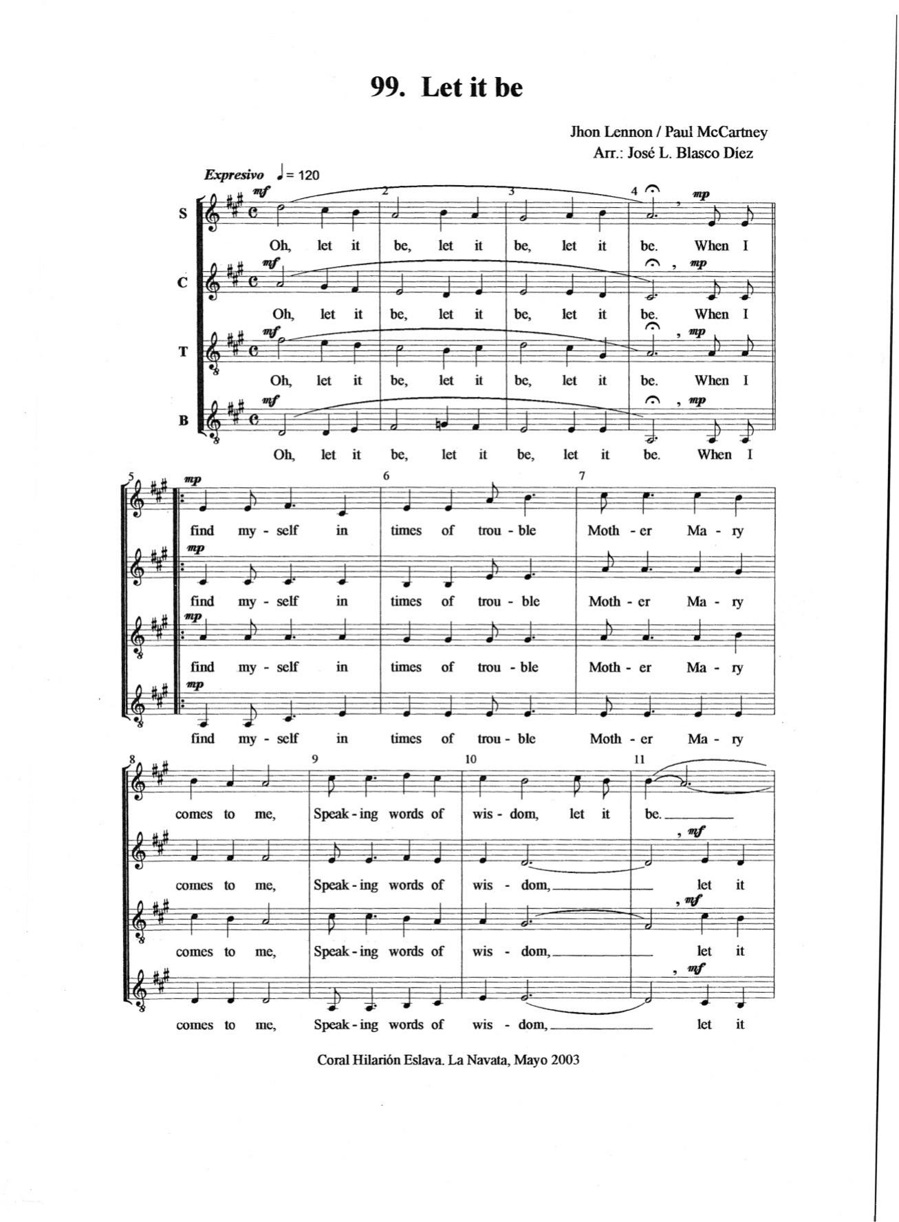 Let It Be -Beatles by Unknown