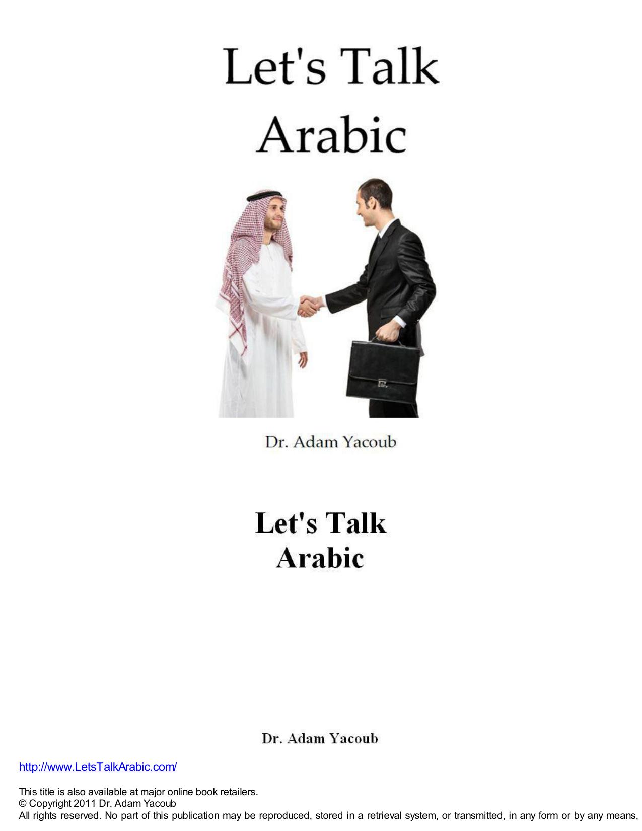 Let's Talk Arabic by Dr. Adam