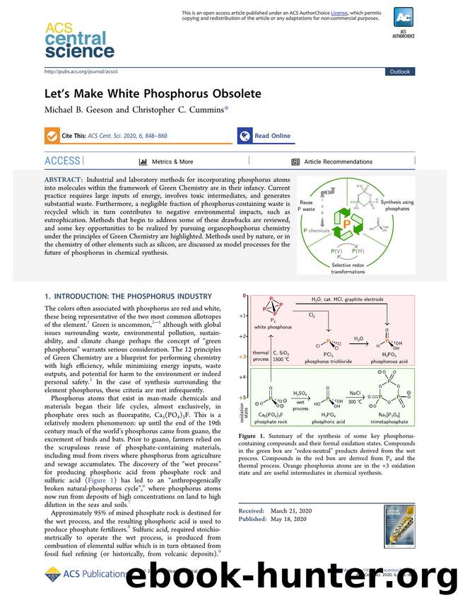 Letâs Make White Phosphorus Obsolete by Michael B. Geeson (ORCID: 0000-0002-9228-7947) & Christopher C. Cummins (ORCID: 0000-0003-2568-3269)