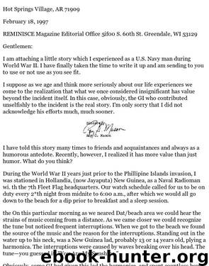 Letter from Roy Mason to Reminisce Magazine, 18 February 1997 by Roy Glenn Mason