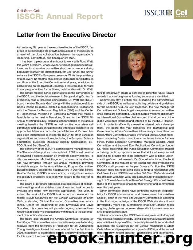 Letter from the Executive Director by Nancy R. Witty