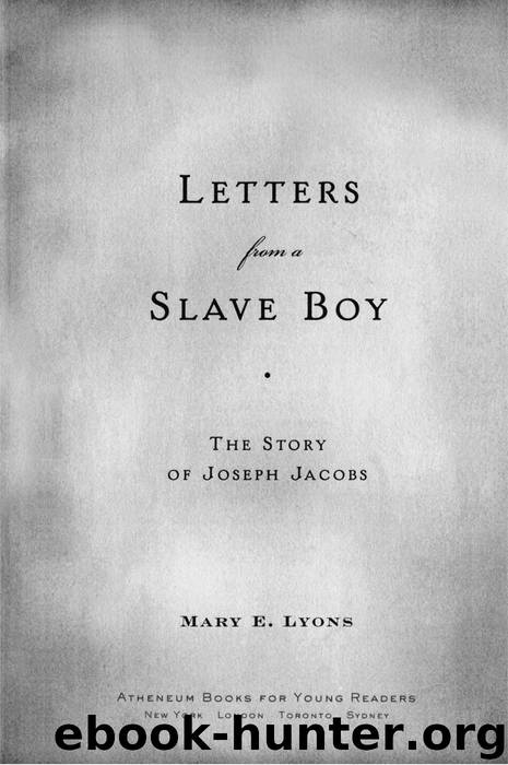 Letters from a Slave Boy by Mary E. Lyons