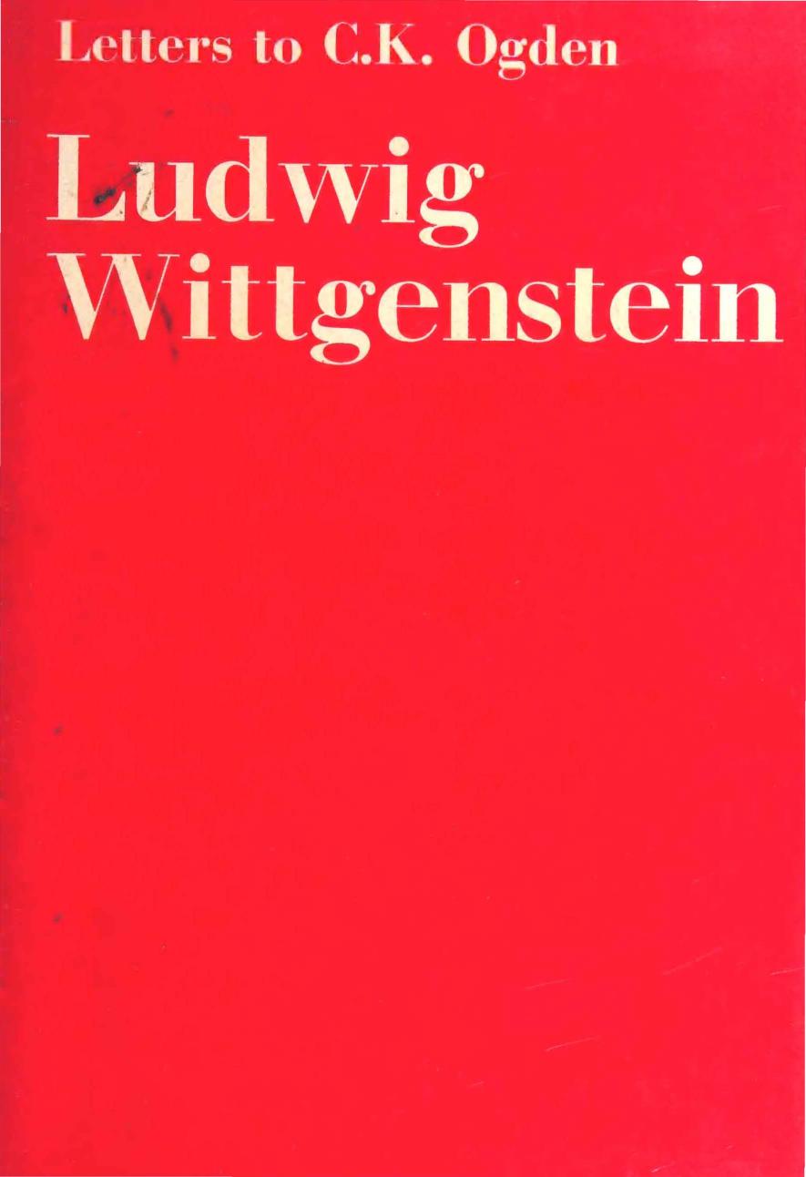 Letters to C. K. Ogden by Ludwig Wittgenstein