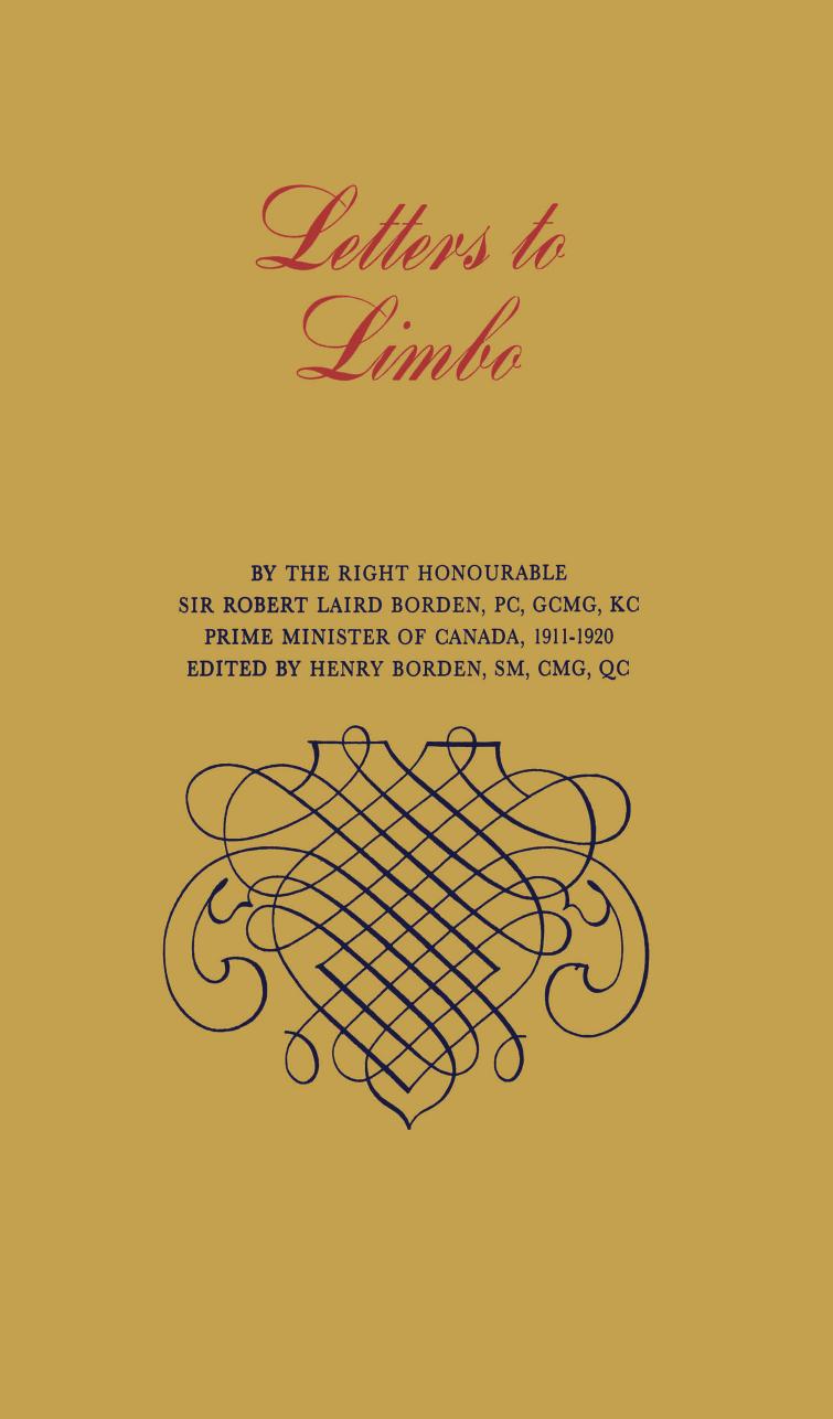 Letters to Limbo by Robert Borden; Henry Borden