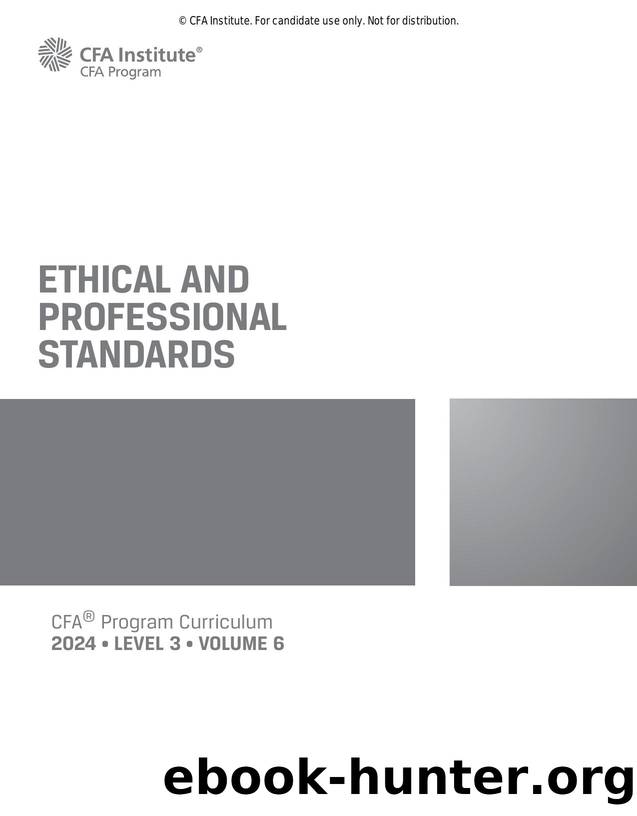 Level III Volume 6 ETHICAL AND PROFESSIONAL STANDARDS by Unknown