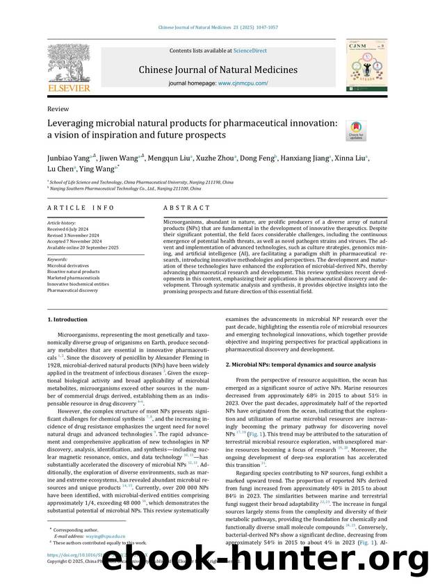 Leveraging microbial natural products for pharmaceutical innovation: a vision of inspiration and future prospects by unknow