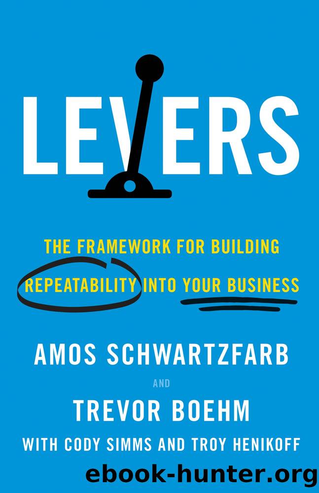 Levers: The Framework for Building Repeatability Into Your Business by Amos Schwartzfarb & Trevor Boehm