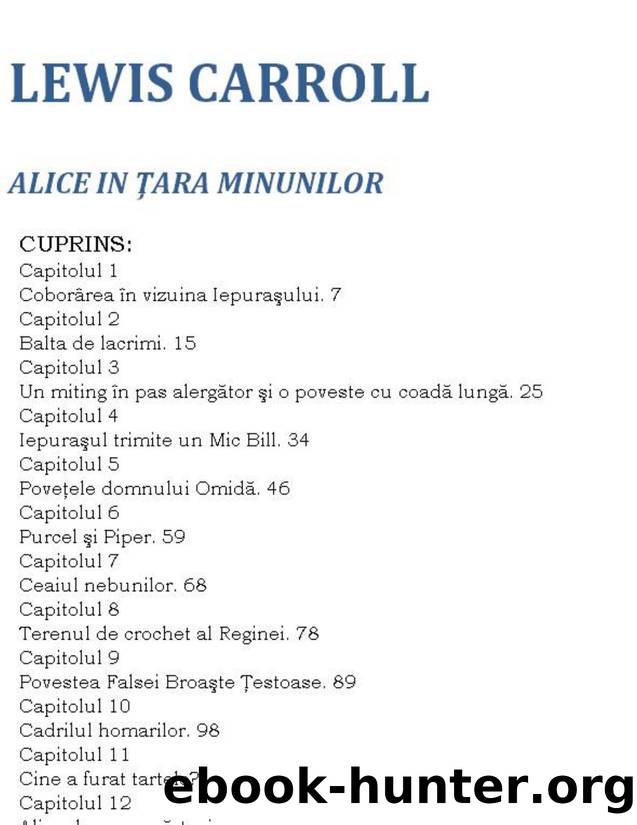 Lewis Carroll by Alice In Tara Minunilor