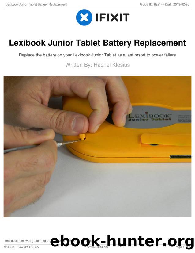 Lexibook Junior Tablet Battery Replacement by Unknown