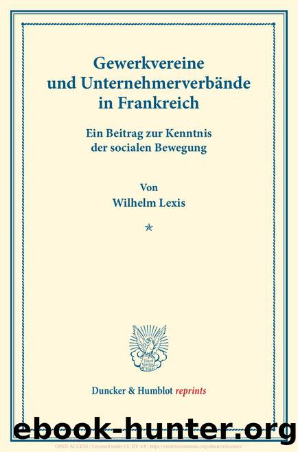 Lexis by Gewerkvereine und Unternehmerverbände in Frankreich (9783428572649)