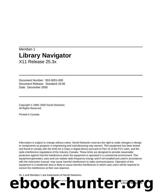 Library Navigator X11 Release 25.3x by Unknown