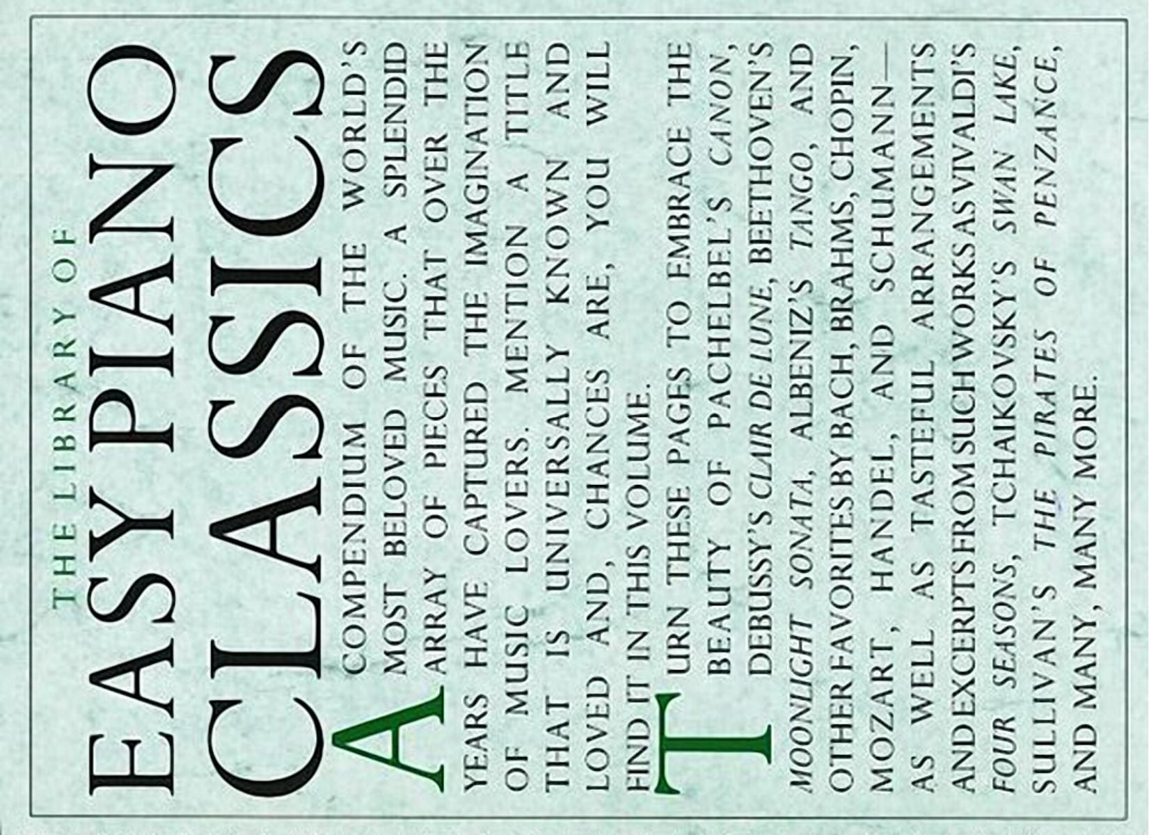 Library Of Easy Piano Classics, Vol.1 by Unknown