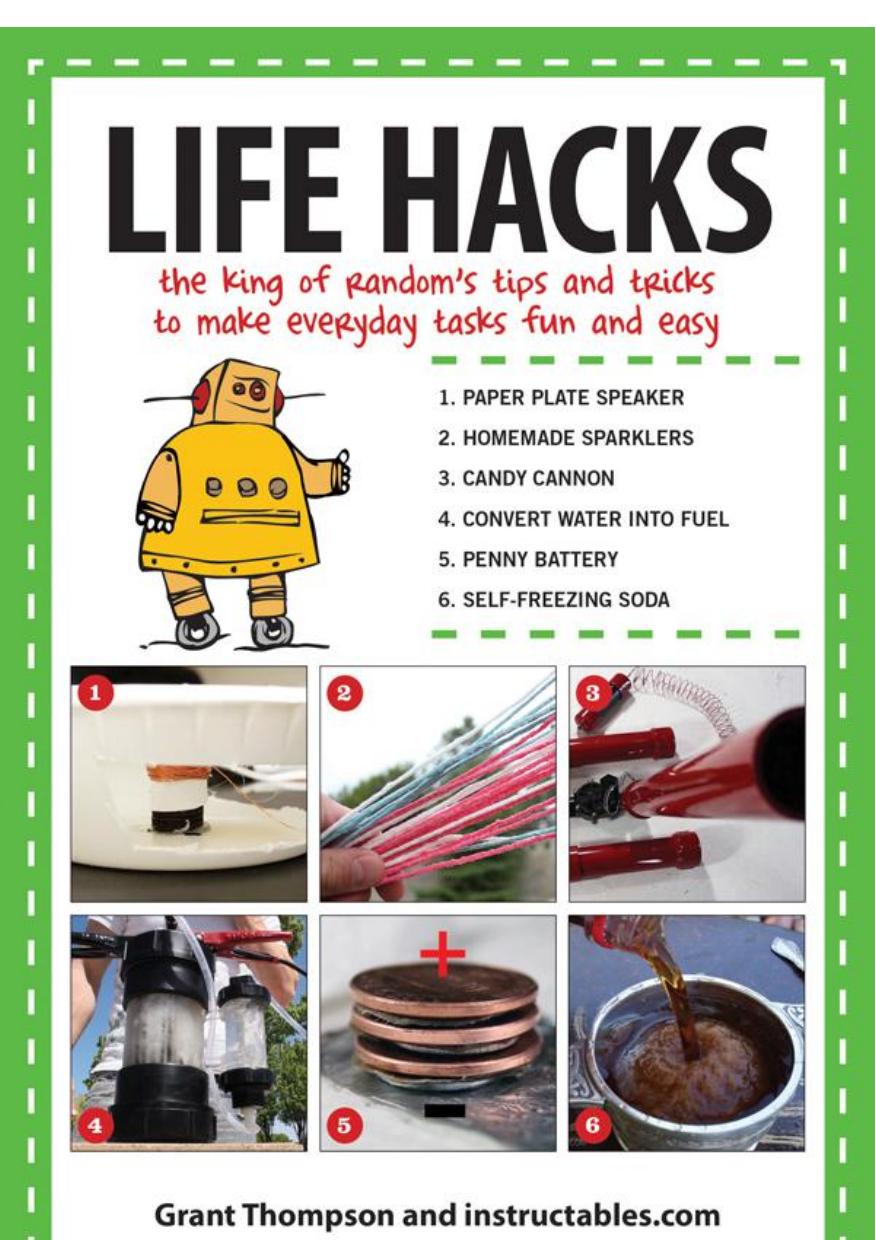 Life Hacks The King of Randomâs Tips and Tricks to Make Everyday Tasks Fun and Easy by Grant Thompson Instructables.com