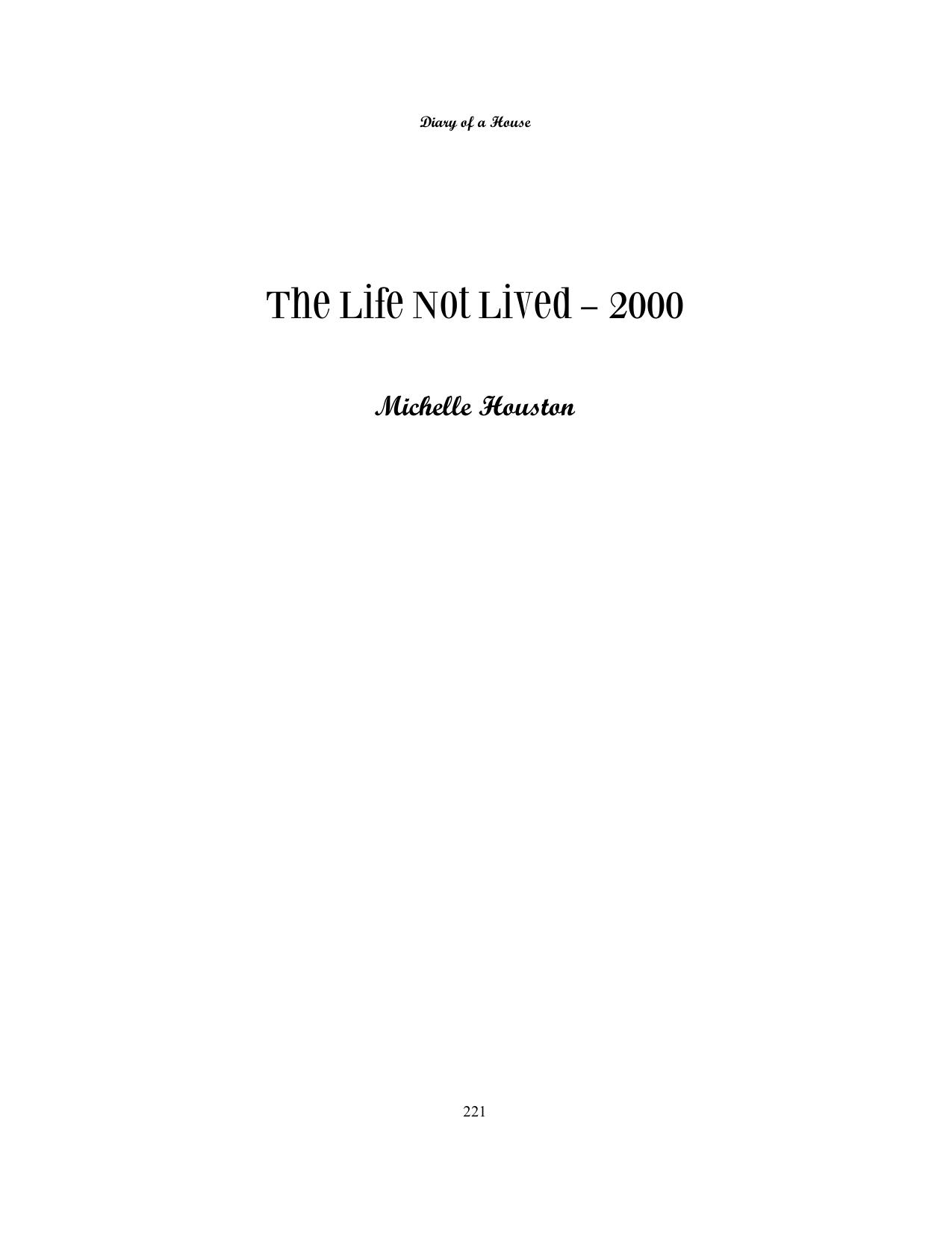 Life Not Lived by Michelle Houston