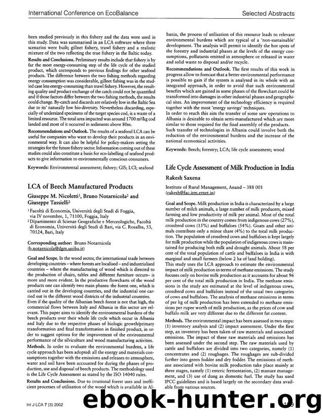Life cycle assessment of Milk production in India by Unknown