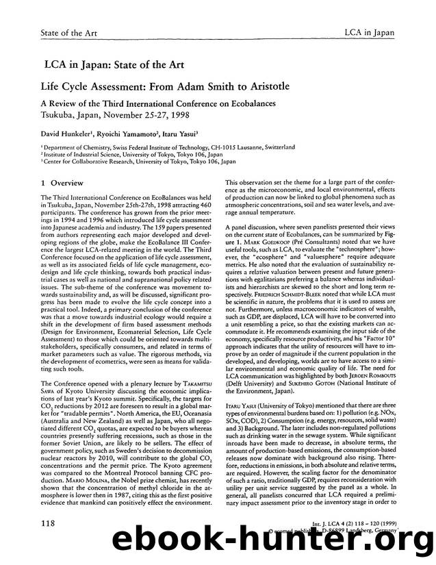 Life cycle assessment: From Adam Smith to Aristotle by Unknown