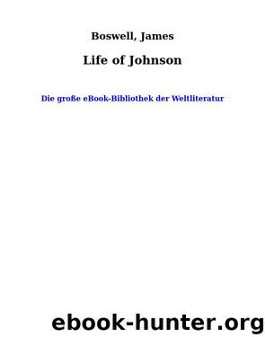 Life of Johnson by Boswell James
