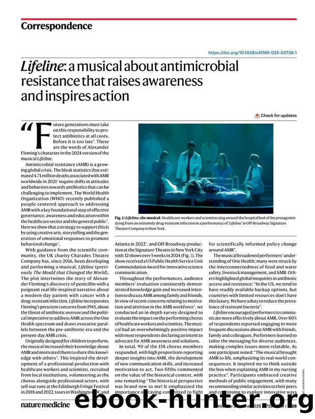Lifeline: a musical about antimicrobial resistance that raises awareness and inspires action by unknow