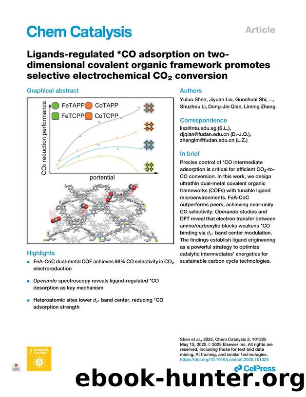 Ligands-regulated &lowast;CO adsorption on two-dimensional covalent organic framework promotes selective electrochemical CO2 conversion by unknow