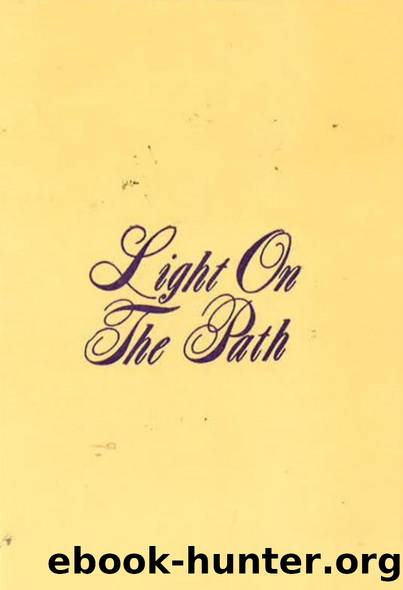 Light On the Path: An Essay on Karma by Mabel Collins