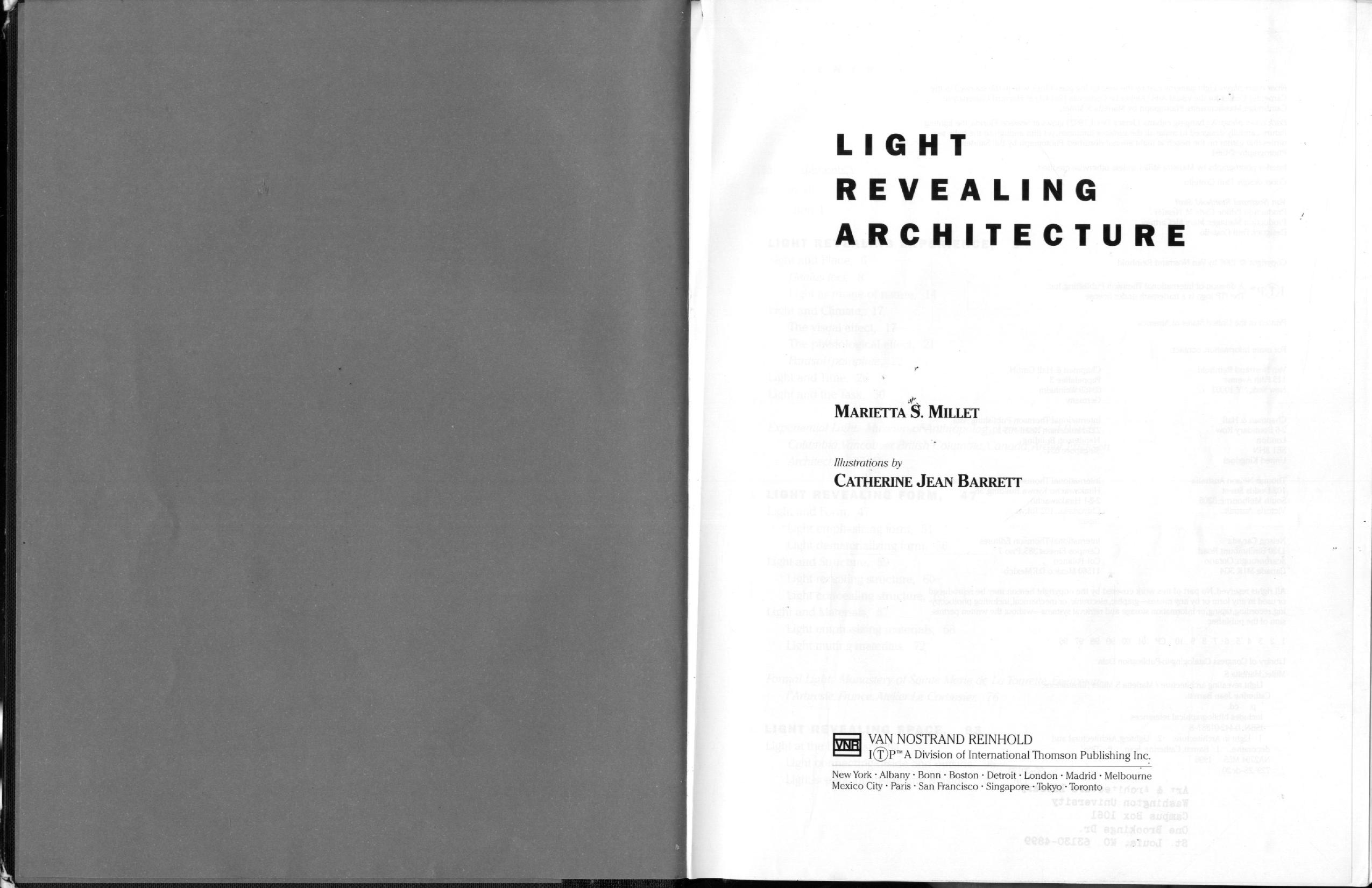 Light Revealing Architecture by Marietta S. Millet