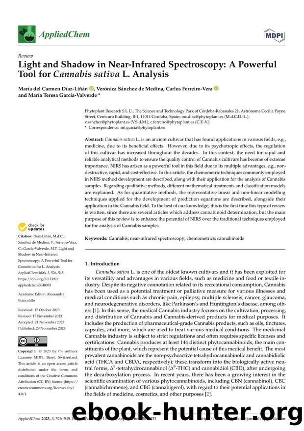 Light and Shadow in Near-Infrared Spectroscopy: A Powerful Tool for Cannabis sativa L. Analysis by unknow