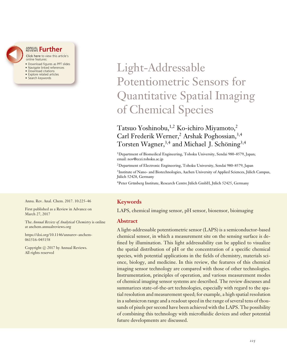 Light-Addressable Potentiometric Sensors for Quantitative Spatial Imaging of Chemical Species by unknow