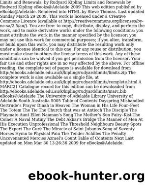 Limits and Renewals by Kipling Rudyard 1865-1936