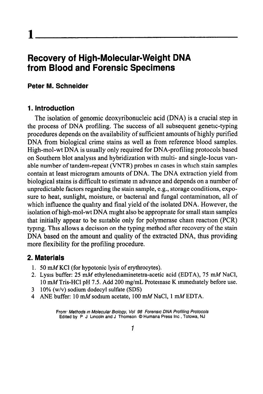 Lincoln P.J., Thomson J. Forensic DNA Profiling Protocols (1998)(en)(312s) by Unknown