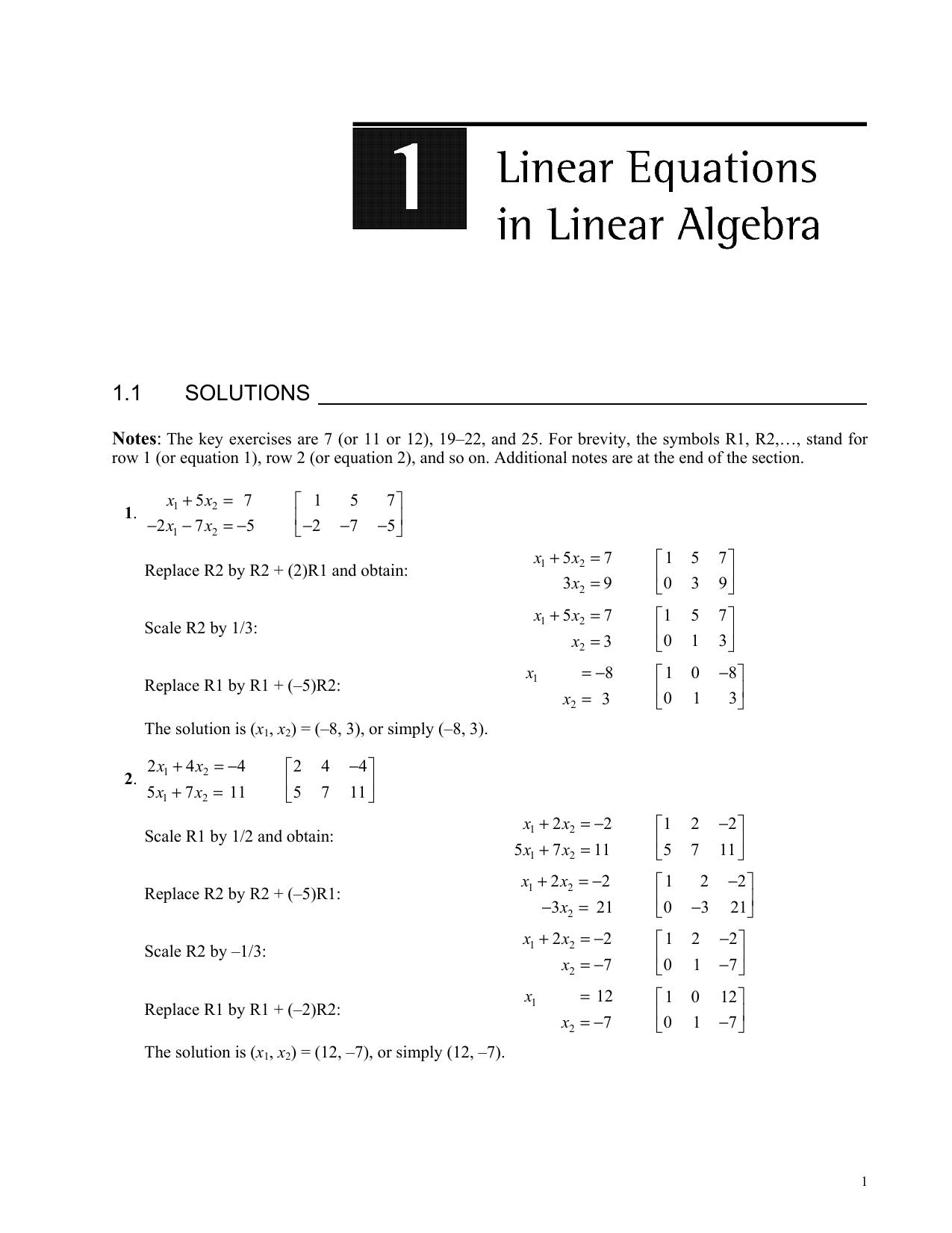 Linear Algebra and Its Applications, Global Edition Solutions by David Lay Steven Lay Judi McDonald