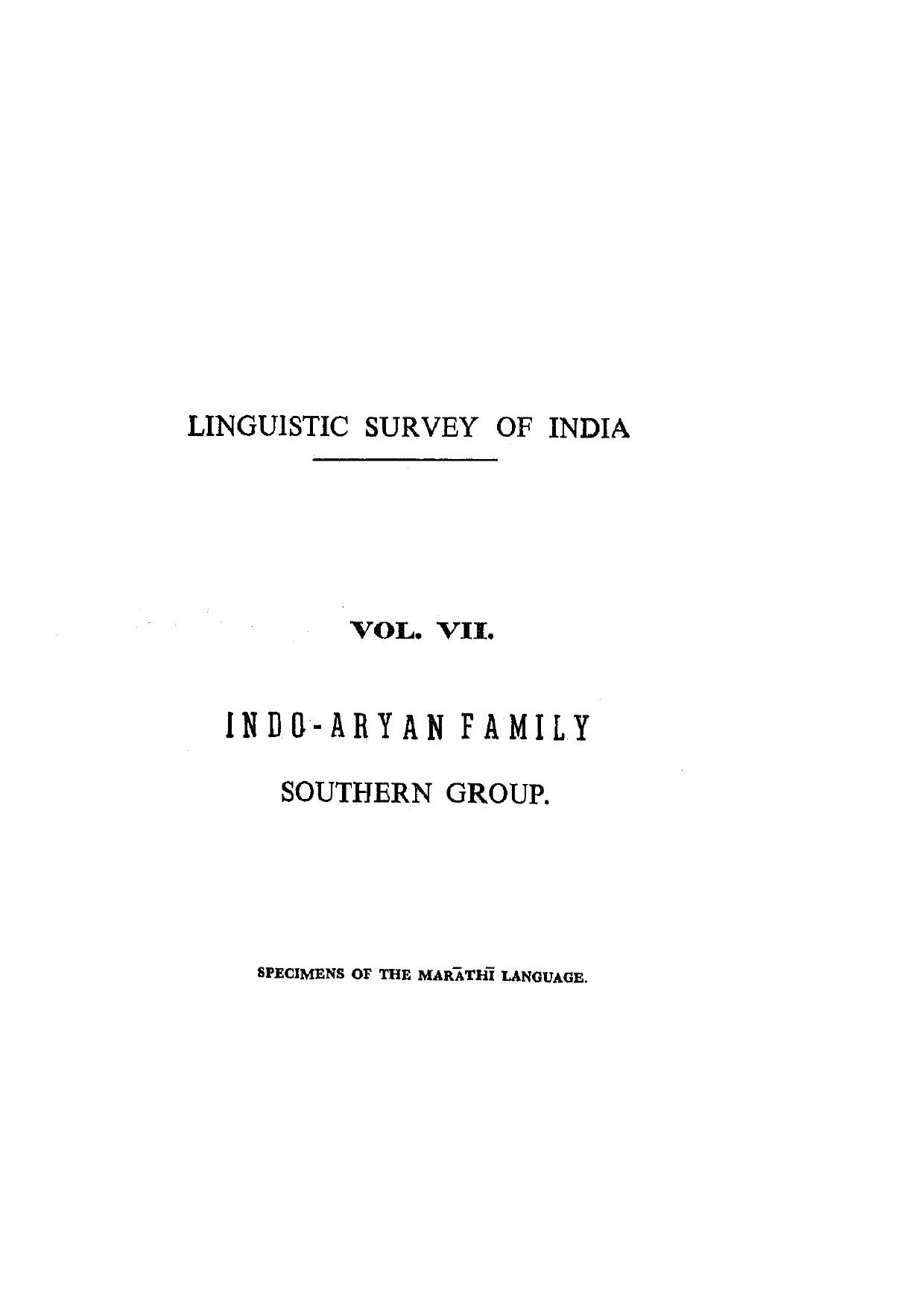 Linguistic Survey of India in, Vol 7 by G.A. Grierson