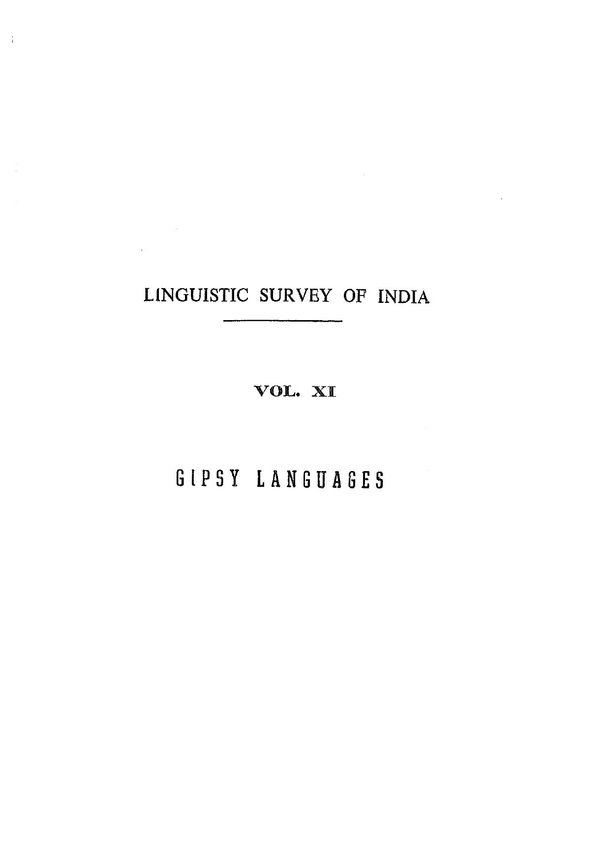 Linguistic Survey of India, Vol. 11 by G.A. Grierson