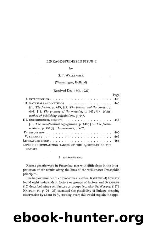 Linkage-studies in Pisum. I by Unknown