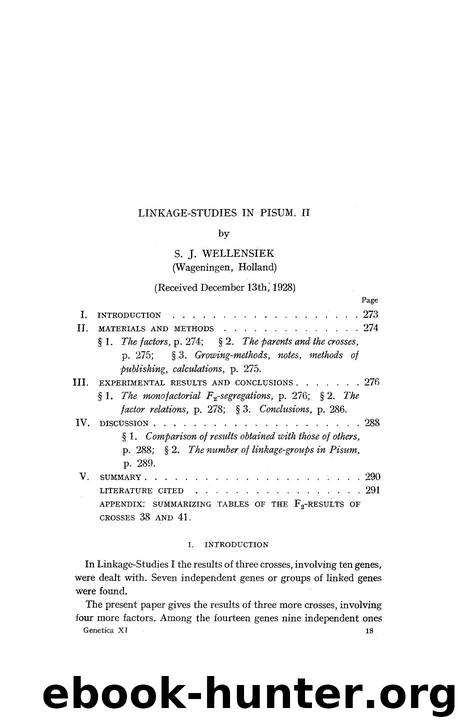 Linkage-studies in Pisum. II by Unknown