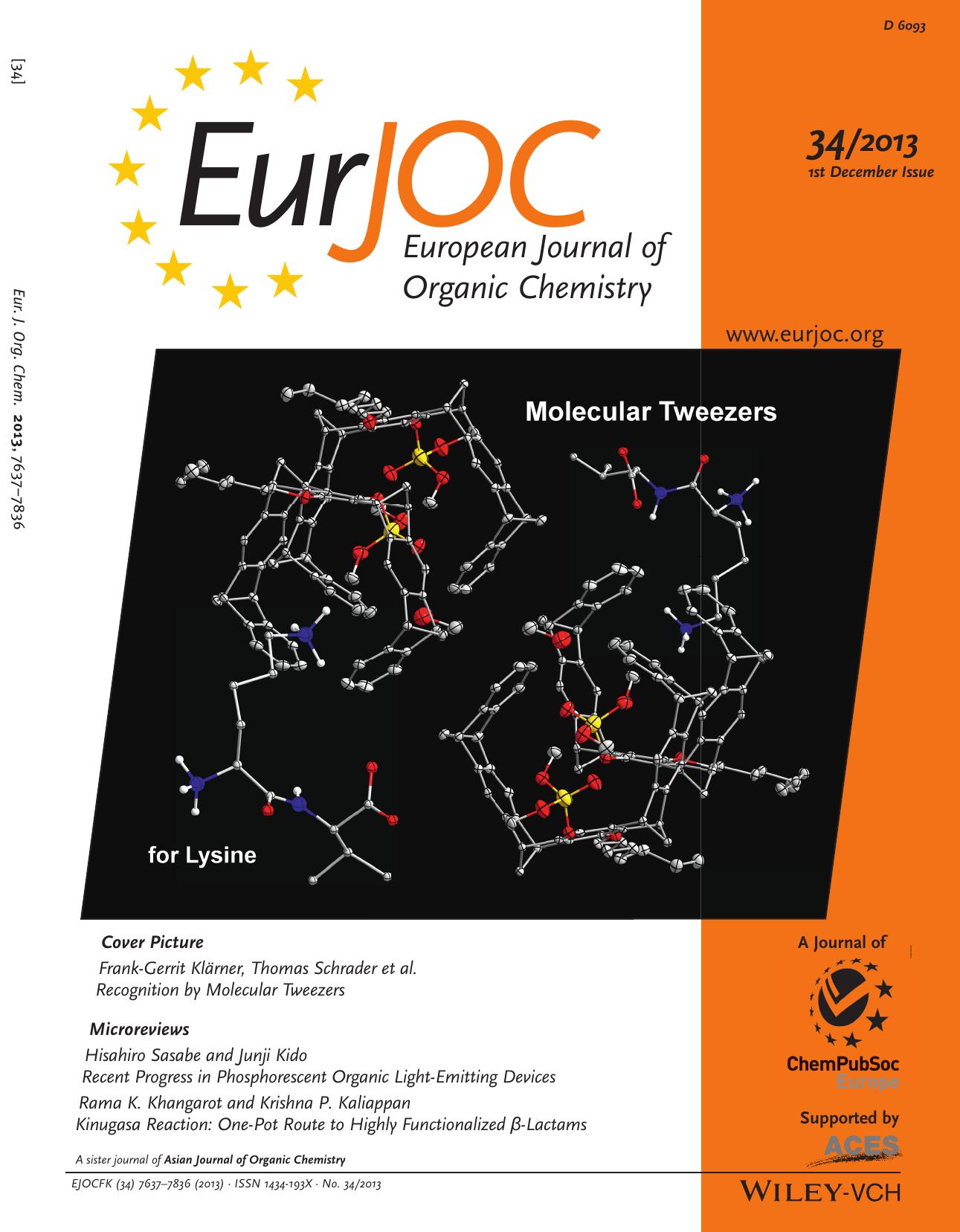 Linker Effects on Amino Acid and Peptide Recognition by Molecular Tweezers (Eur. J. Org. Chem. 342013) by Unknown